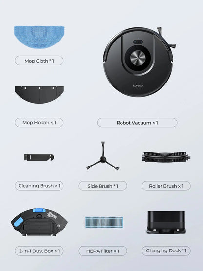 Laresar 01 Robot Vacuum Cleaner Mop LDS Lidar Navigation 5000Pa Smart Planned Mapping Home Floor Washing Carpet Pet Hair Clean - Home Fusion