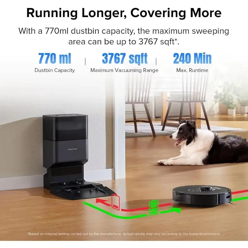 Roborock Q5 Max+ Robot Vacuum with Self-Empty Dock – Hands-Free Home Cleaning - Home Fusion