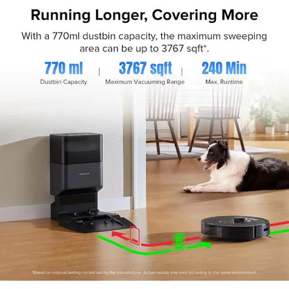 Roborock Q5 Max+ Robot Vacuum with Self-Empty Dock – Hands-Free Home Cleaning - Home Fusion