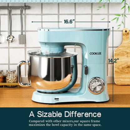 9.5 Qt. Stand Mixer, 660W 10-Speed Electric Kitchen Mixer with Flat Beaters. - Home Fusion