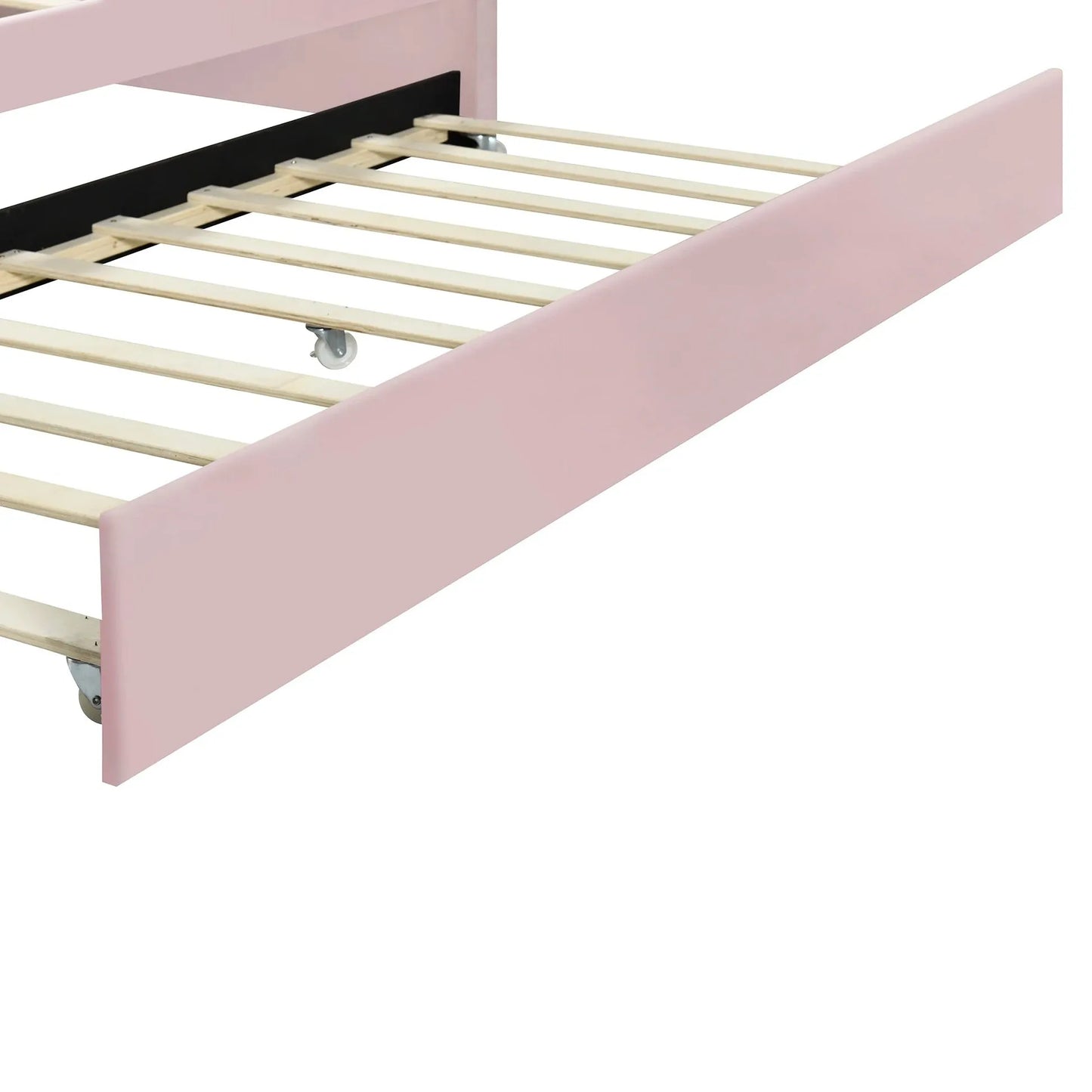 Elegant Full-Size Upholstered Daybed with Shell-Shaped Backrest. - Home Fusion