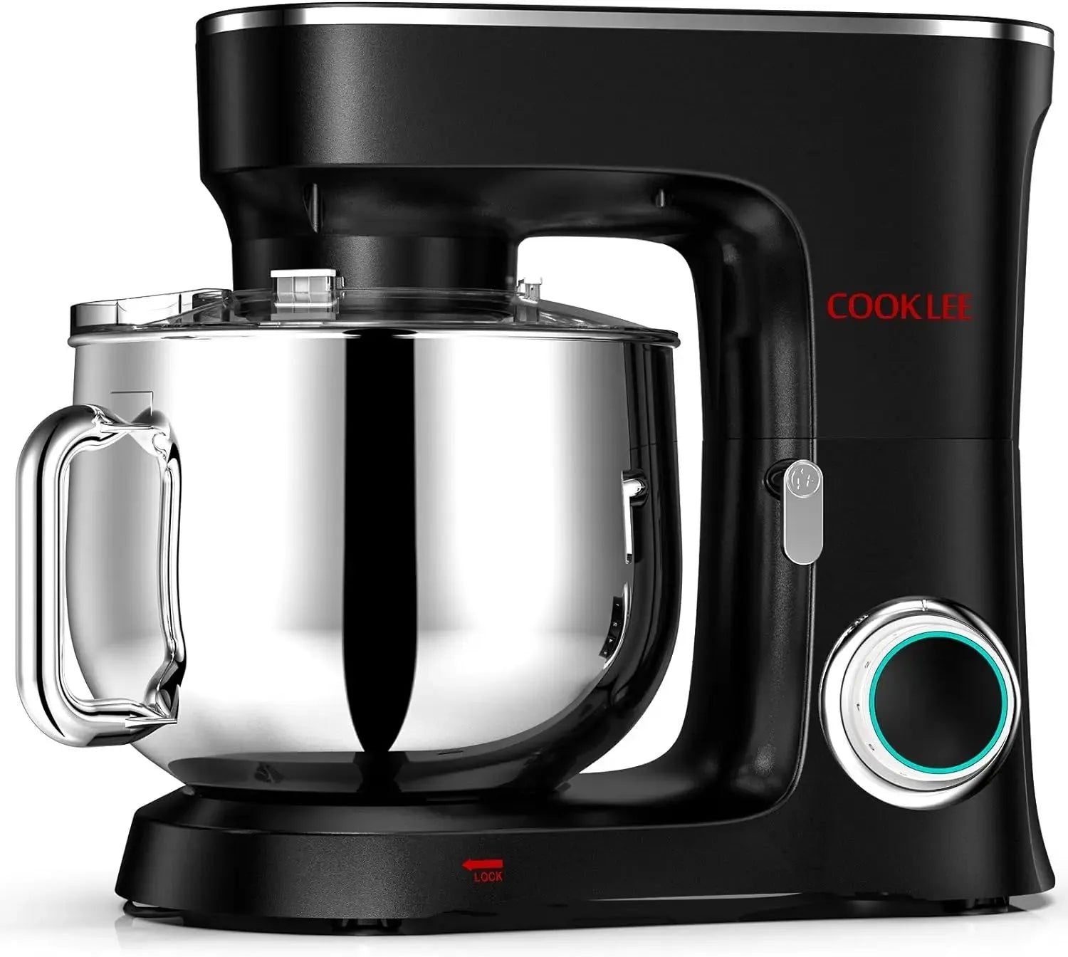 COOKLEE Stand Mixer, 9.5 Qt. 660W 10-Speed Electric Kitchen Mixer with Dishwasher-Safe Dough Hooks, Flat Beaters - Home Fusion