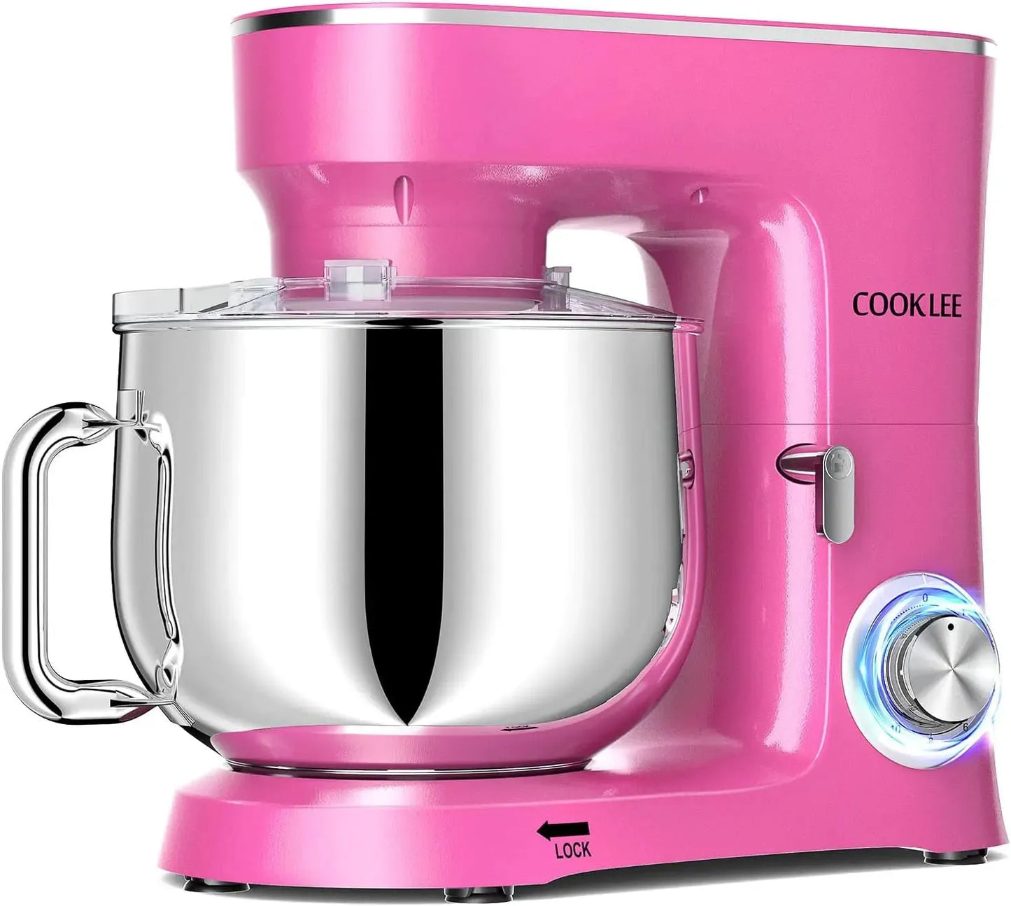 COOKLEE Stand Mixer, 9.5 Qt. 660W 10-Speed Electric Kitchen Mixer with Dishwasher-Safe Dough Hooks, Flat Beaters - Home Fusion