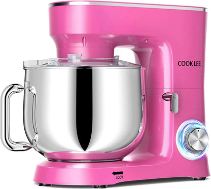 COOKLEE Stand Mixer, 9.5 Qt. 660W 10-Speed Electric Kitchen Mixer with Dishwasher-Safe Dough Hooks, Flat Beaters - Home Fusion