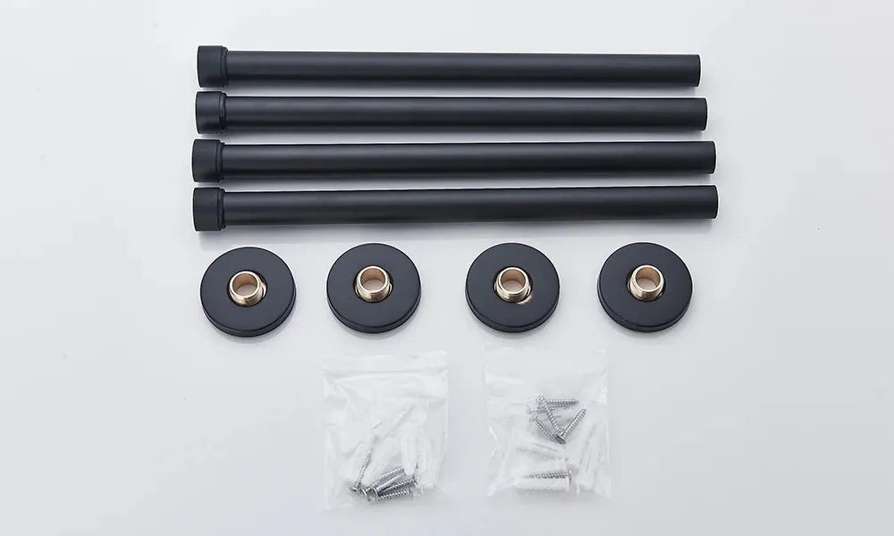 Rozin LED Matte Black Shower Head 40*80cm Large Size Rainfall Shower Heads  Ceiling Mounted with Installation Arm for Bathroom - Home Fusion