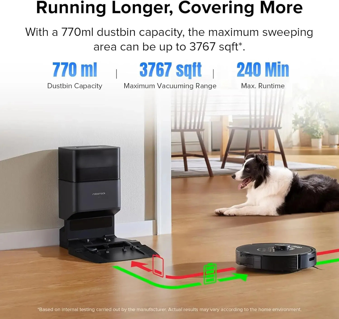 Roborock Q5 Max+ Robot Vacuum with Self-Empty Dock – Hands-Free Home Cleaning - Home Fusion