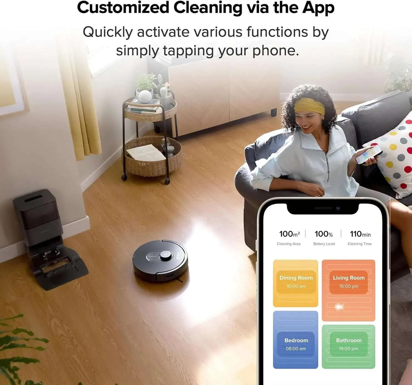 Roborock Q5 Max+ Robot Vacuum with Self-Empty Dock – Hands-Free Home Cleaning - Home Fusion