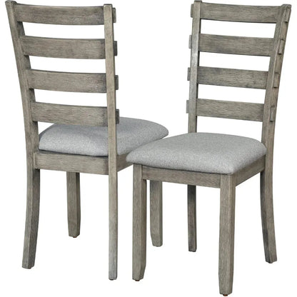 6 Pieces Dining Table Set with Bench. - Home Fusion