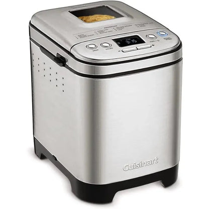 Bread Maker Machine, Compact and Automatic, Customizable Settings, Up to 2lb Loaves, CBK-110P1, Silver,Black - Home Fusion