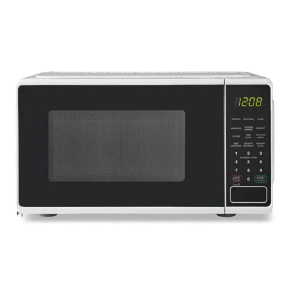 0.7 cu. ft. Countertop Microwave Oven, 700 Watts, Black, New, LED Display, Kitchen Timer, Household Tabletop Microwave Oven - Home Fusion