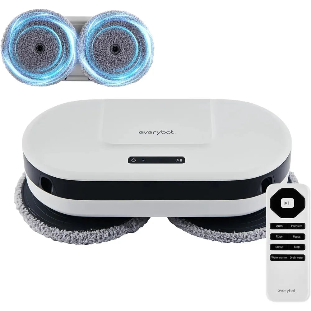 Robot Mop - Whisper Quiet Smart Mopping Robot Cleaner Only | 1.5 Times Faster Dynamic Dual Spin Wet Mop for Hard Floor - Home Fusion