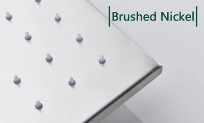 Rozin LED Matte Black Shower Head 40*80cm Large Size Rainfall Shower Heads  Ceiling Mounted with Installation Arm for Bathroom - Home Fusion