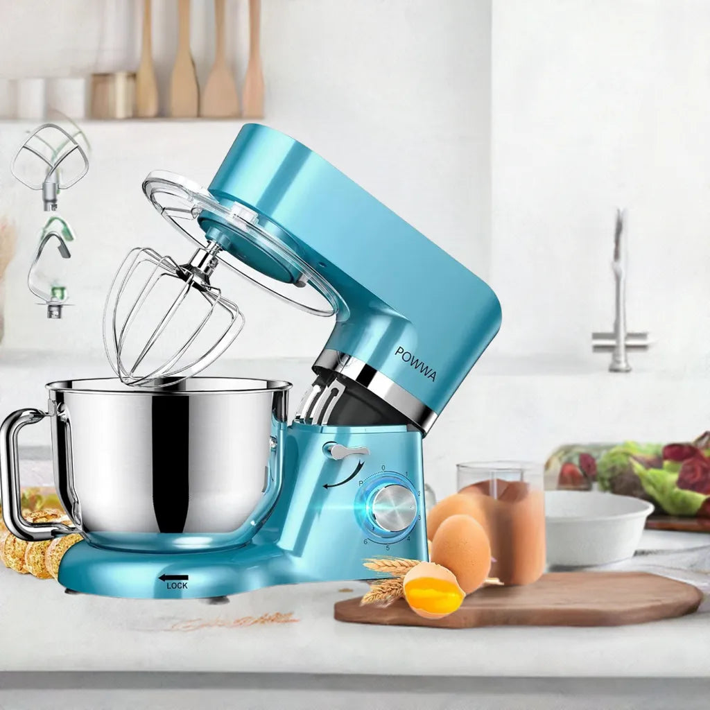 Dough mixer for home with stainless steel bowl, multiple speed settings