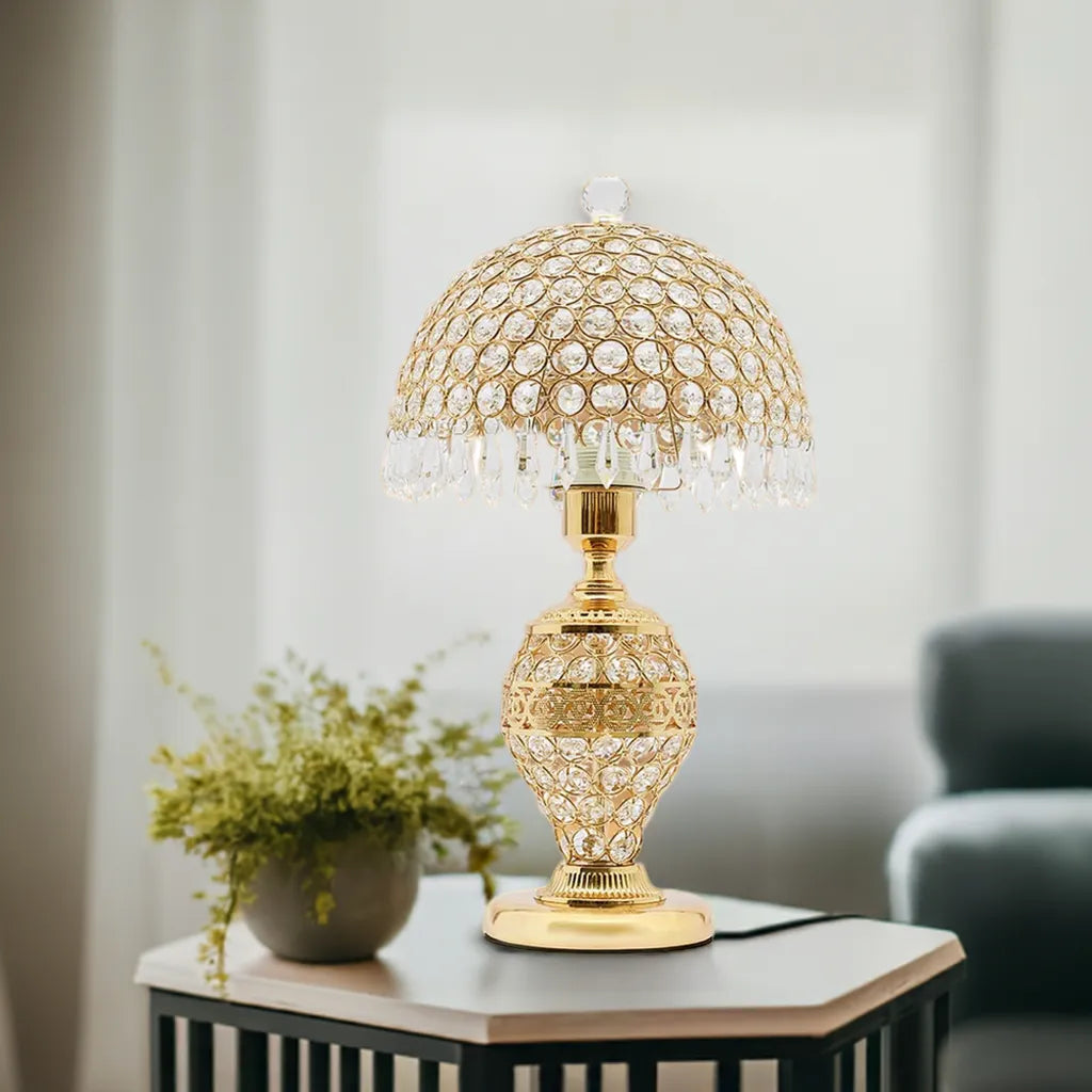 Crystal table lamps made from natural crystal for home decor and ambient lighting