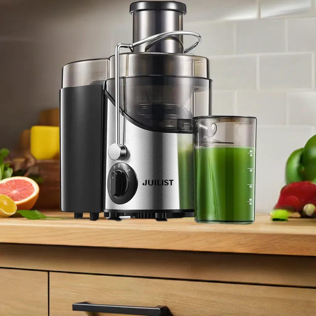 3" Wide Mouth Juicer Extractor Max Power 800W, for Vegetable and Fruit with 3-Speed Setting, 400W Motor, BPA Free - Home Fusion