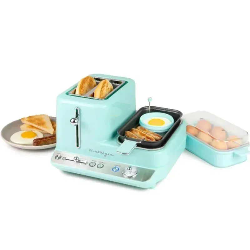 HAOYUNMA Breakfast Station for the kitchen 3-in-1 , bread machine  toaster oven  bread machine - Home Fusion
