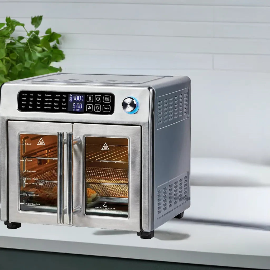 emeril lagasse extra large air fryer stainless steel convection oven