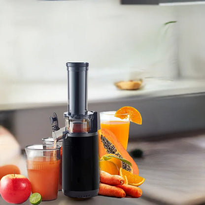 HAOYUNMA EJX600 Compact Small Space-Saving Masticating Slow Juicer, Cold Press Juice Extractor, Nutrient and Vitamin Dense - Home Fusion