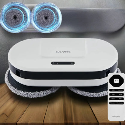 Robot Mop - Whisper Quiet Smart Mopping Robot Cleaner Only | 1.5 Times Faster Dynamic Dual Spin Wet Mop for Hard Floor - Home Fusion