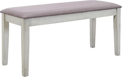6 Pieces Dining Table Set with Bench. - Home Fusion