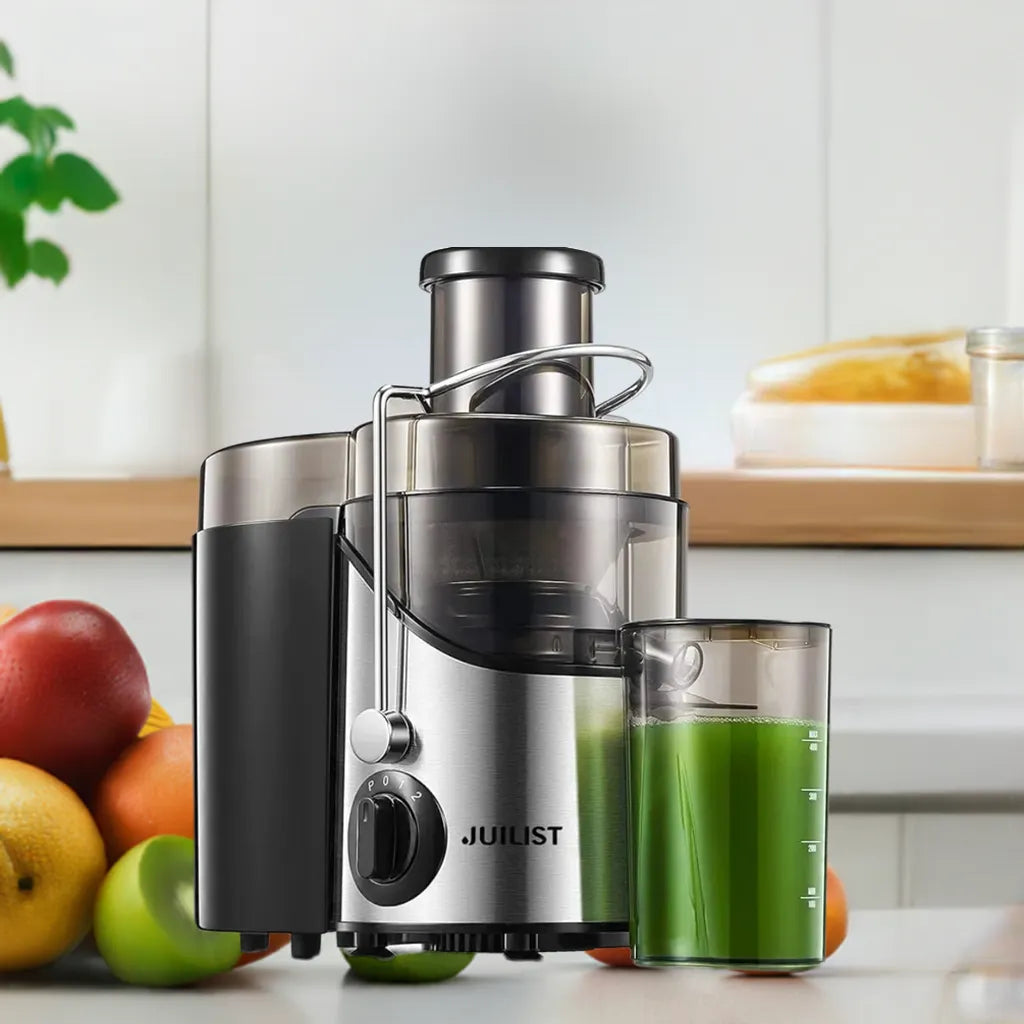 3" Wide Mouth Juicer Extractor Max Power 800W, for Vegetable and Fruit with 3-Speed Setting, 400W Motor, BPA Free - Home Fusion