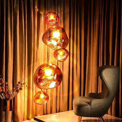 Post Modern Nordic Lava Lamp Bedside Irregular Chandelier.