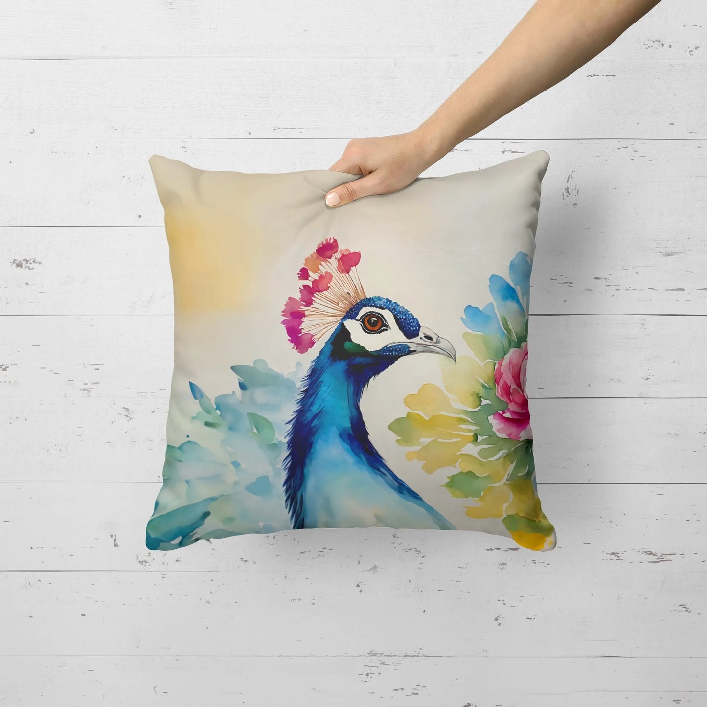 Peacock Throw Pillow - Home Fusion