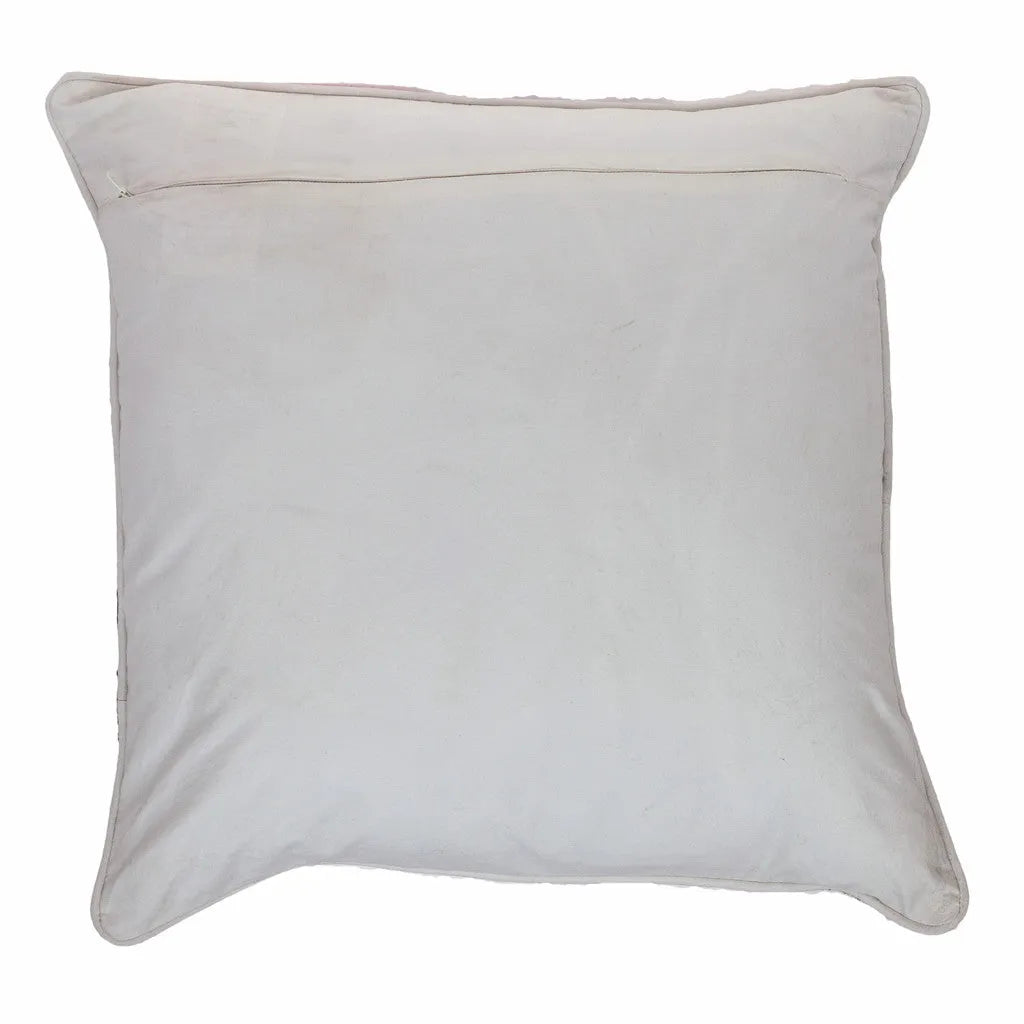 20" Black and Orange Cotton Throw Pillow With Embroidery - Home Fusion