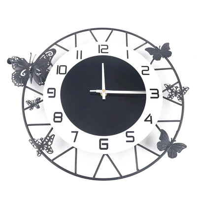 20” Butterfly Wall Clock – Silent Quartz Modern Home & Living Decor. - Home Fusion