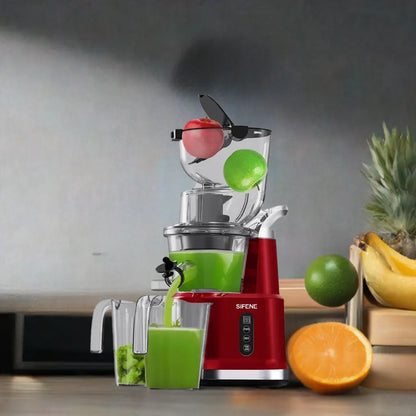 Cold Press Juicer Machines with 83mm Big Mouth, Whole Slow Masticating Juicer, Juice Extractor Maker Squeezer for Fruits - Home Fusion