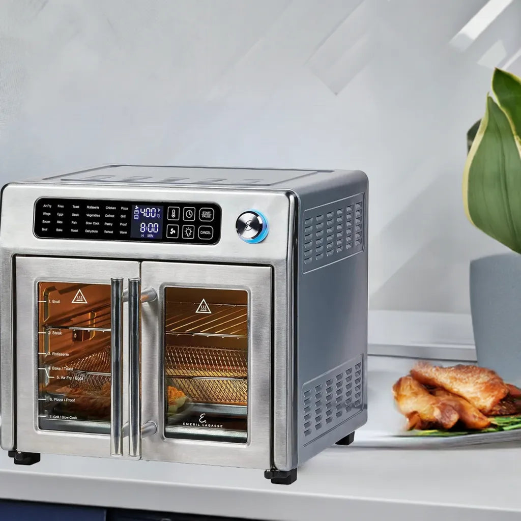 emeril lagasse extra large air fryer stainless steel convection oven