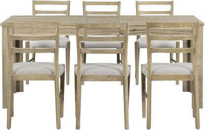 6 Pieces Dining Table Set with Bench. - Home Fusion