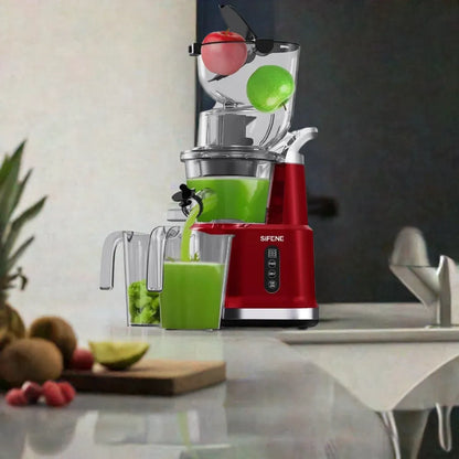 Cold Press Juicer Machines with 83mm Big Mouth, Whole Slow Masticating Juicer, Juice Extractor Maker Squeezer for Fruits - Home Fusion