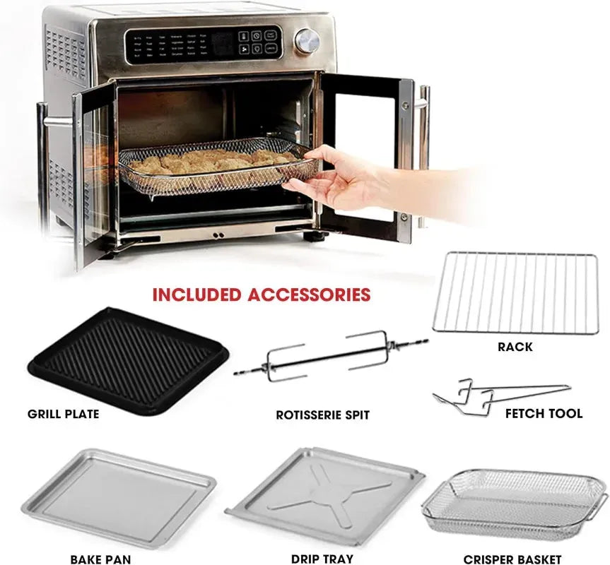 emeril lagasse extra large air fryer stainless steel convection oven