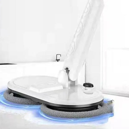 Cordless Electric Spin Mop, Floor Cleaner for Hard Wood & Tile & Laminate & Marble Floors, Scrubber Mop with 2 Mop Pads - Home Fusion