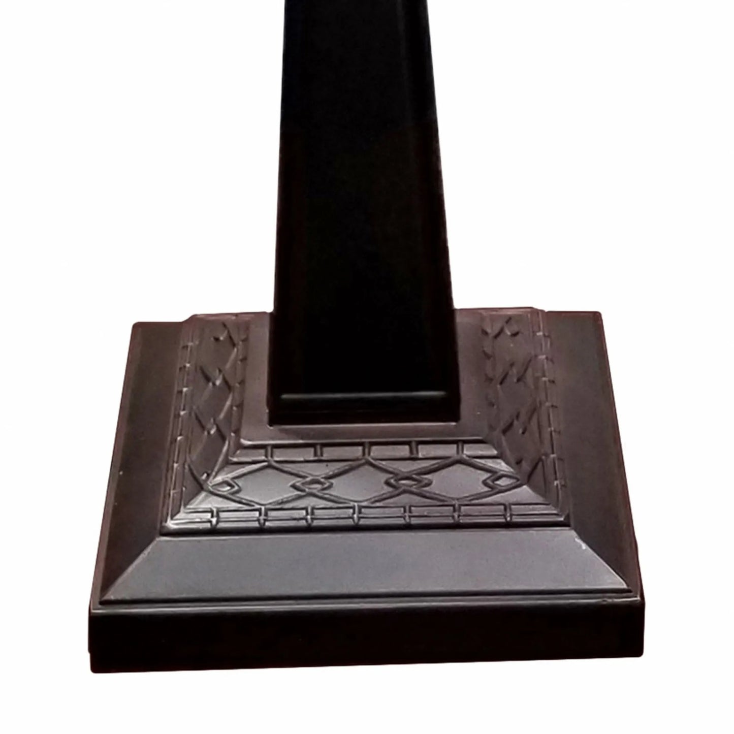 22" Dark Brown Metal Two Light Candlestick Table Lamp With White Shade - Home Fusion