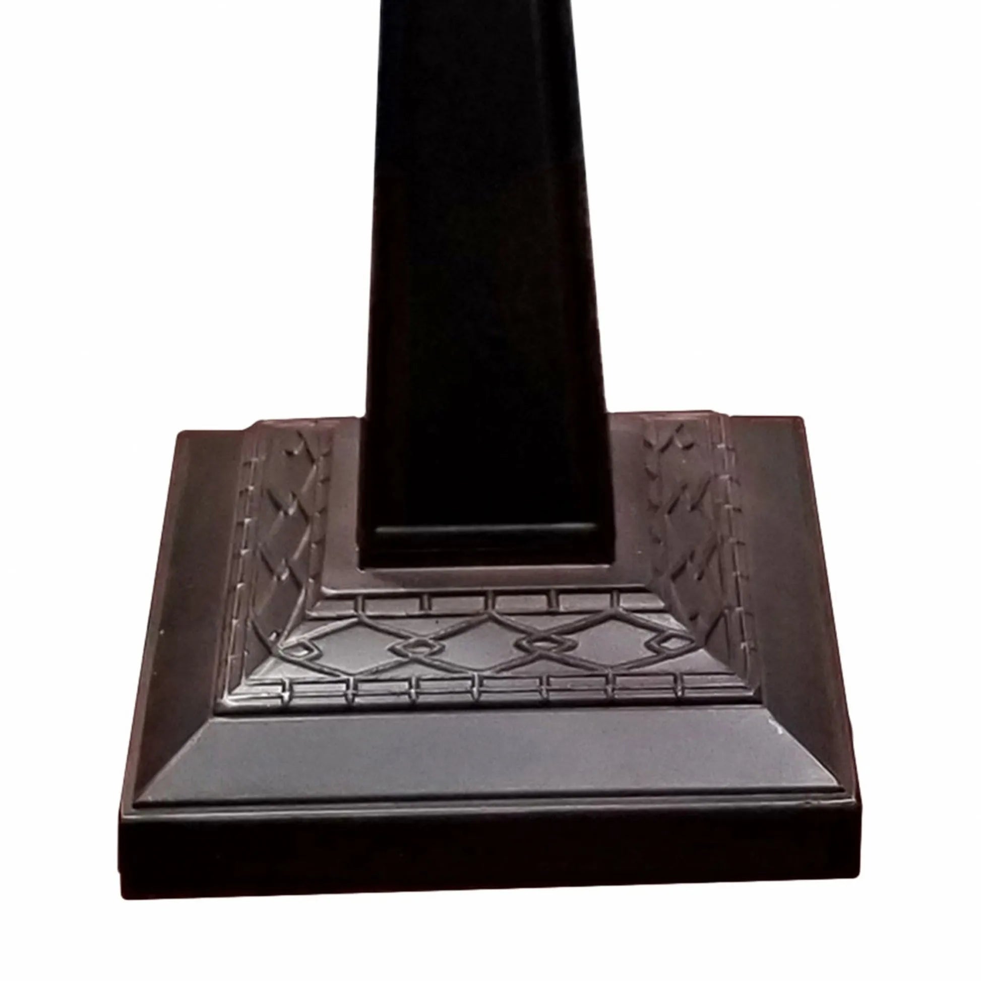22" Dark Brown Metal Two Light Candlestick Table Lamp With White Shade - Home Fusion