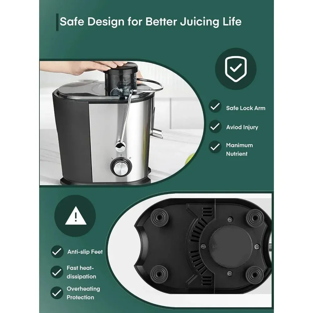 Juicer Machines with Anti-drip & Anti-slip Function - Home Fusion