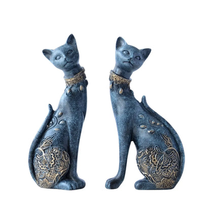 Figurine Decorative Resin Cat statue - Home Fusion