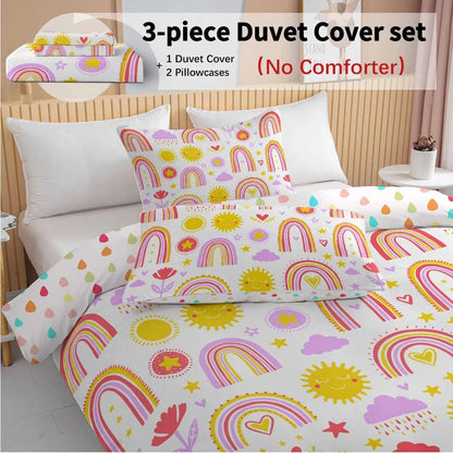Cartoon Rainbow Design Bedding Set. - Home Fusion