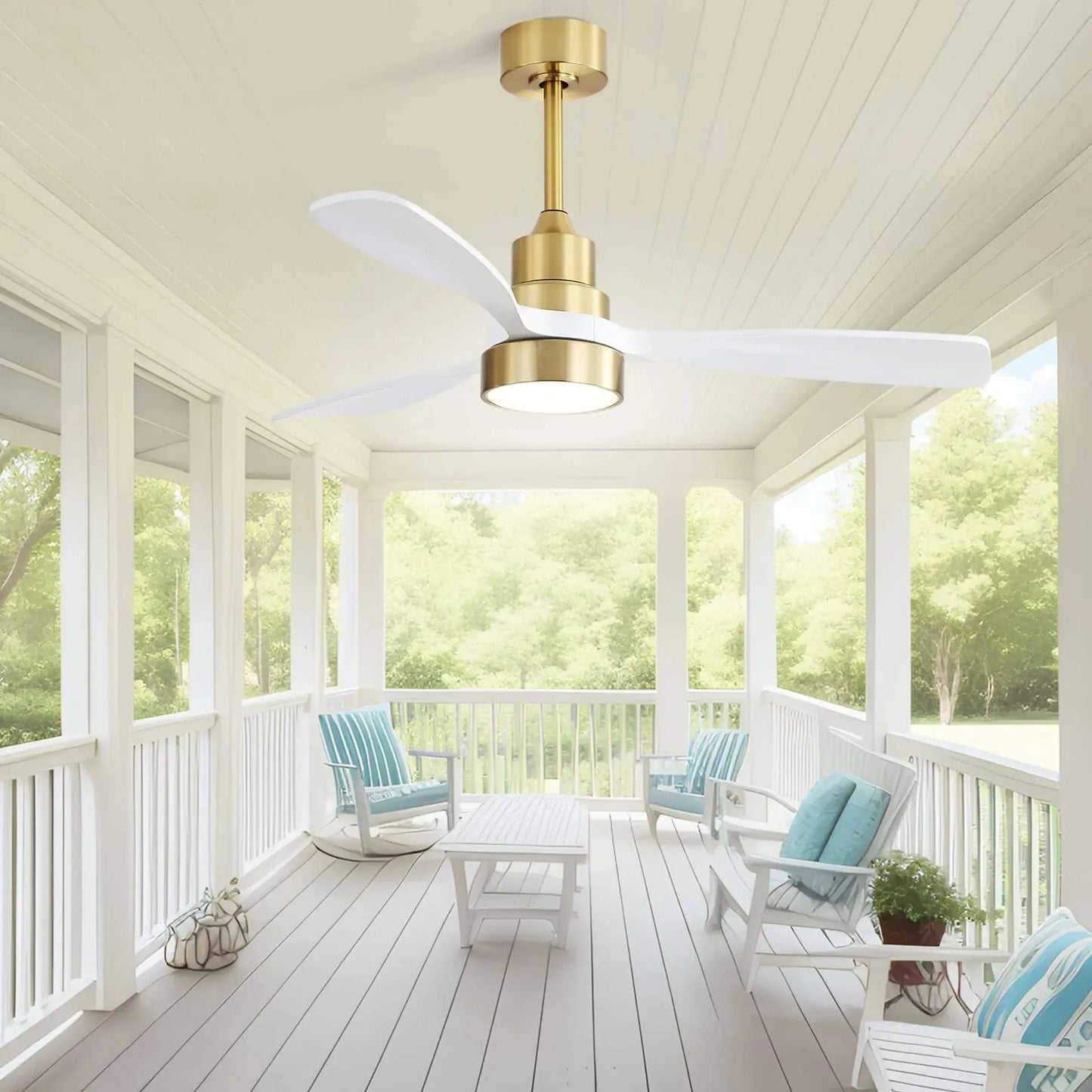 Sofucor Modern Economical 48-inch Ceiling Fan with LED Reversible DC 6-speed High wind and Remote control - Home Fusion