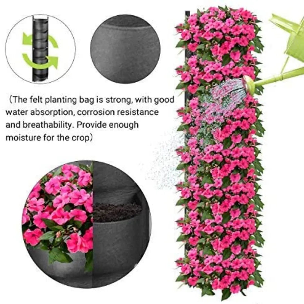 Vertical Hanging Garden Flower Pots - Home Fusion