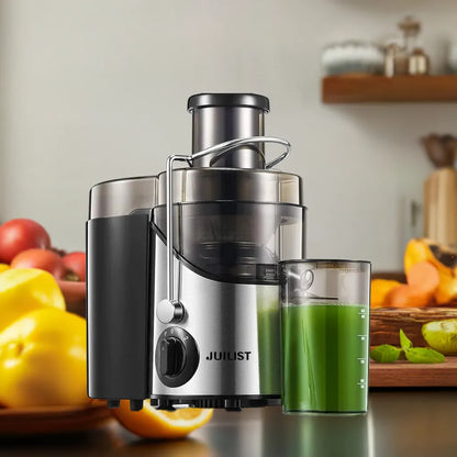 3" Wide Mouth Juicer Extractor Max Power 800W, for Vegetable and Fruit with 3-Speed Setting, 400W Motor, BPA Free - Home Fusion