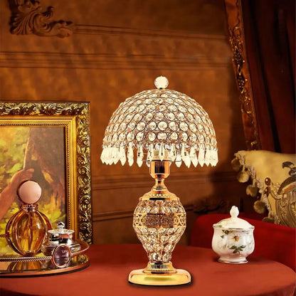 Crystal table lamps made from natural crystal for home decor and ambient lighting