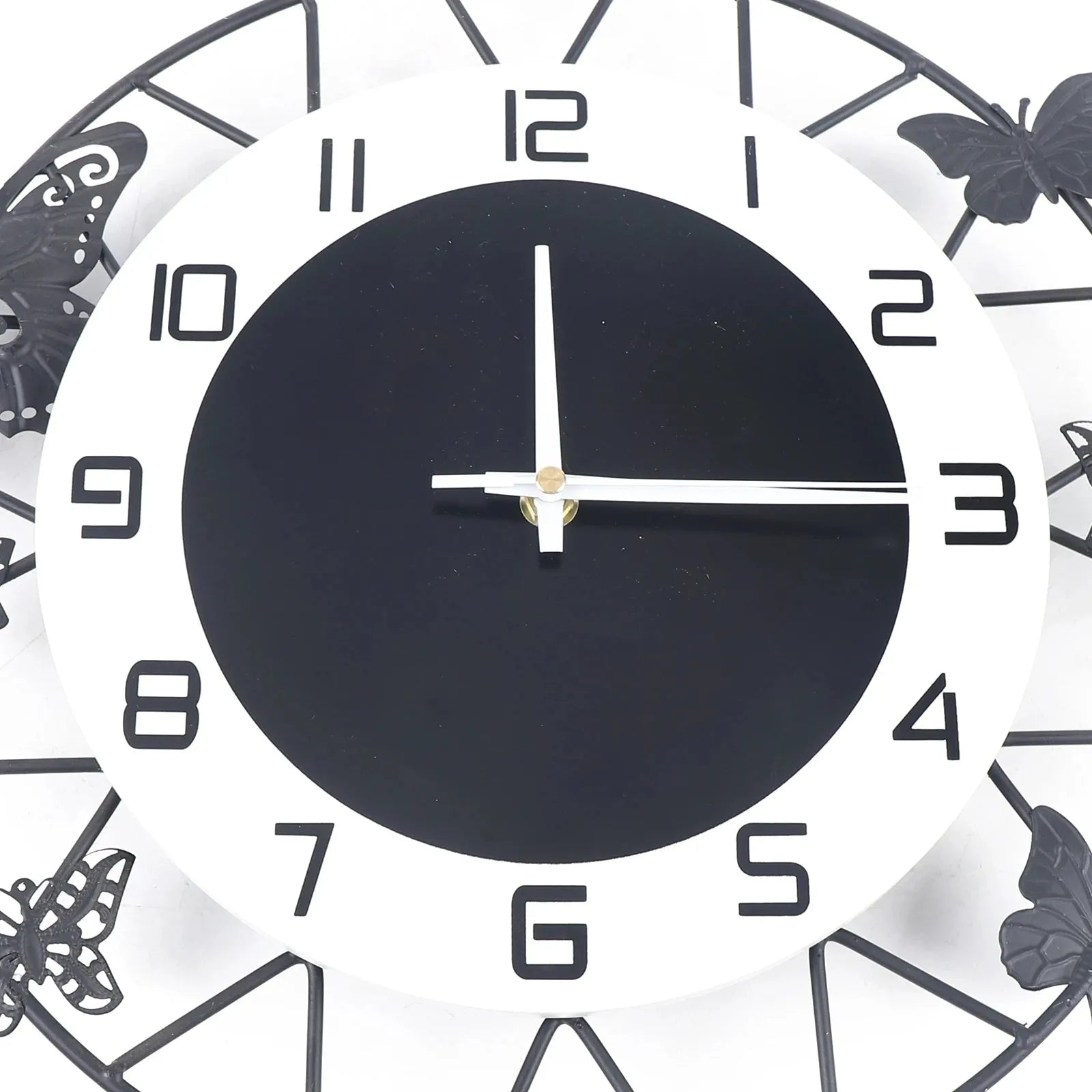 20” Butterfly Wall Clock – Silent Quartz Modern Home & Living Decor. - Home Fusion