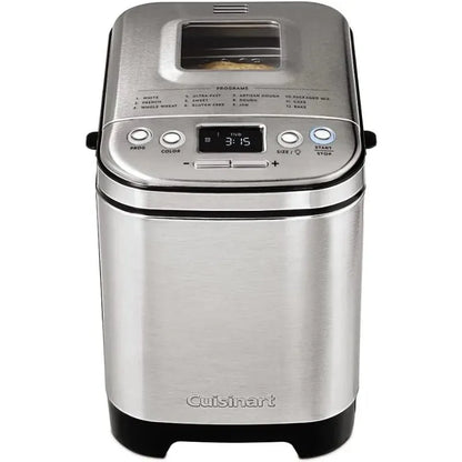Bread Maker Machine, Compact and Automatic, Customizable Settings, Up to 2lb Loaves, CBK-110P1, Silver,Black - Home Fusion