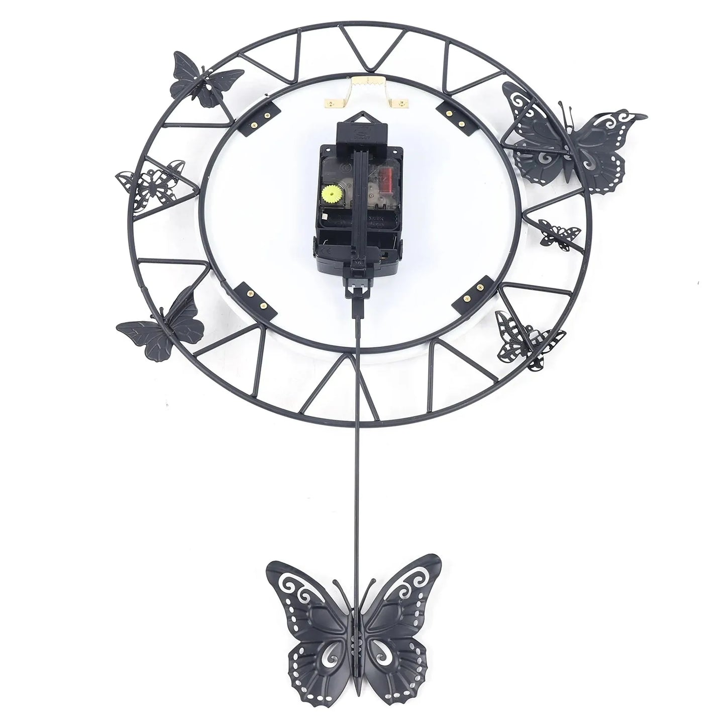 20” Butterfly Wall Clock – Silent Quartz Modern Home & Living Decor. - Home Fusion