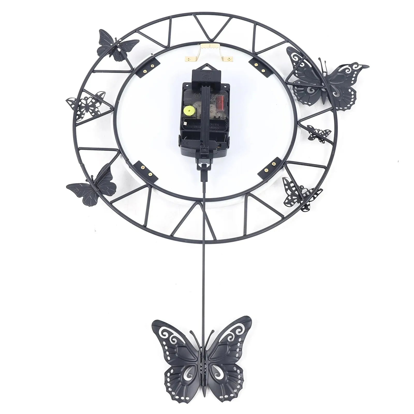 20” Butterfly Wall Clock – Silent Quartz Modern Home & Living Decor. - Home Fusion