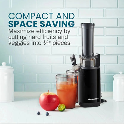 HAOYUNMA EJX600 Compact Small Space-Saving Masticating Slow Juicer, Cold Press Juice Extractor, Nutrient and Vitamin Dense - Home Fusion