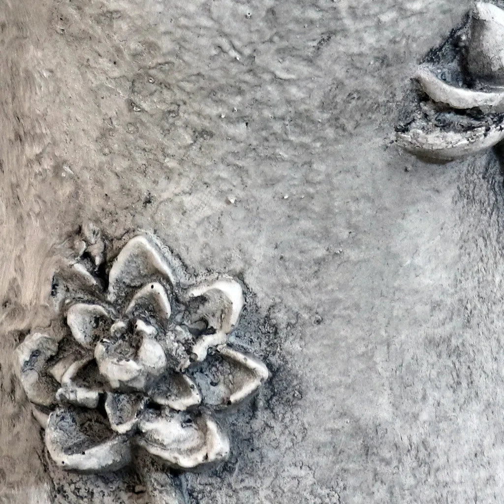 43" Light Gray Polyresin LED lights Garden Art